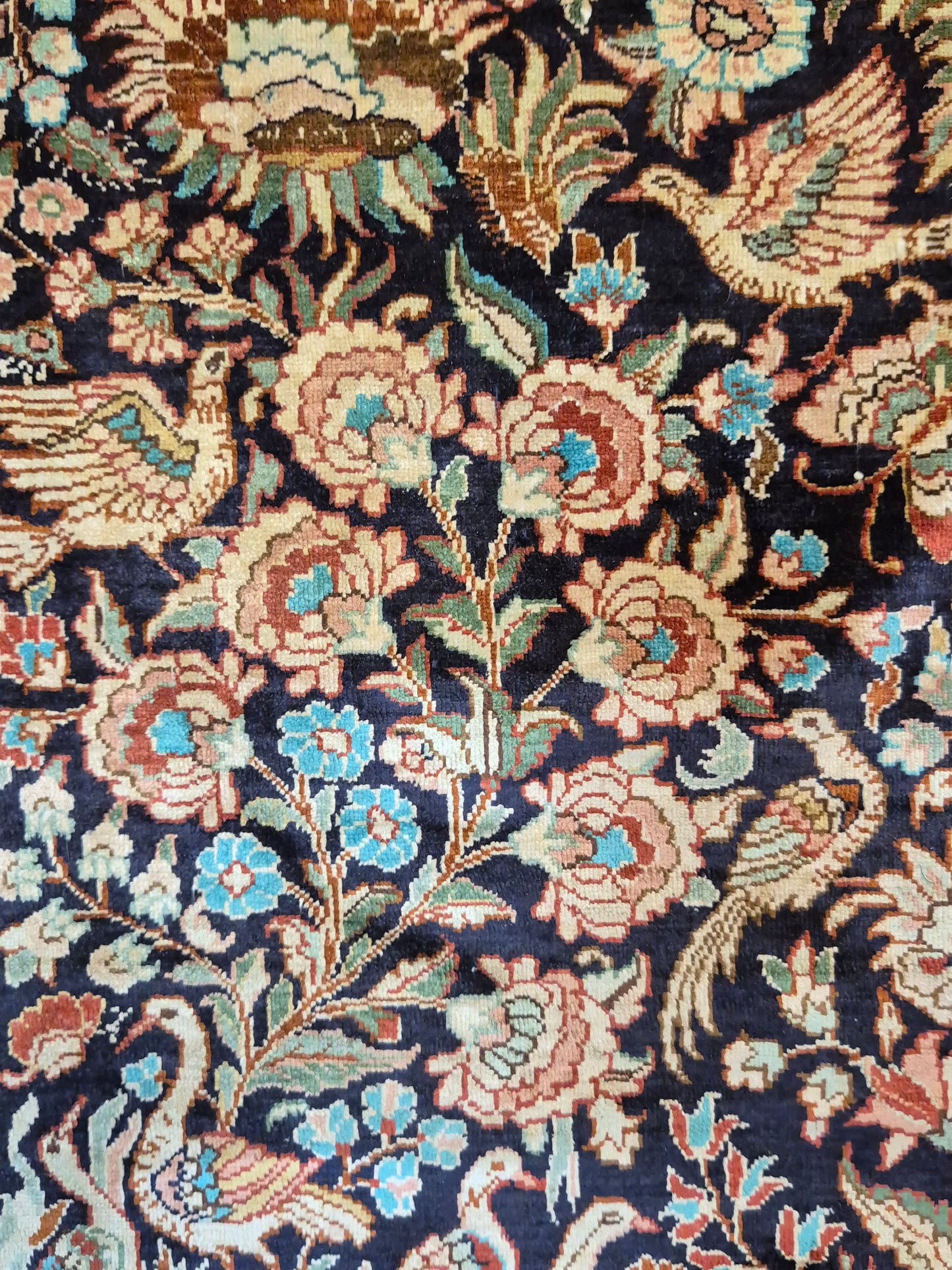 Hereke Seide Teppich China Naturseide florales Muster sehr fein