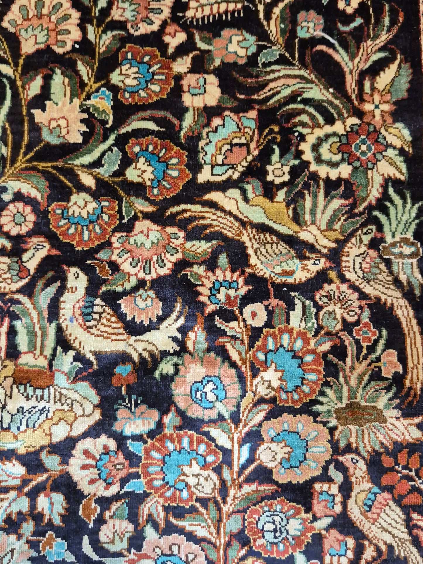 Hereke Seide Teppich China Naturseide florales Muster sehr fein