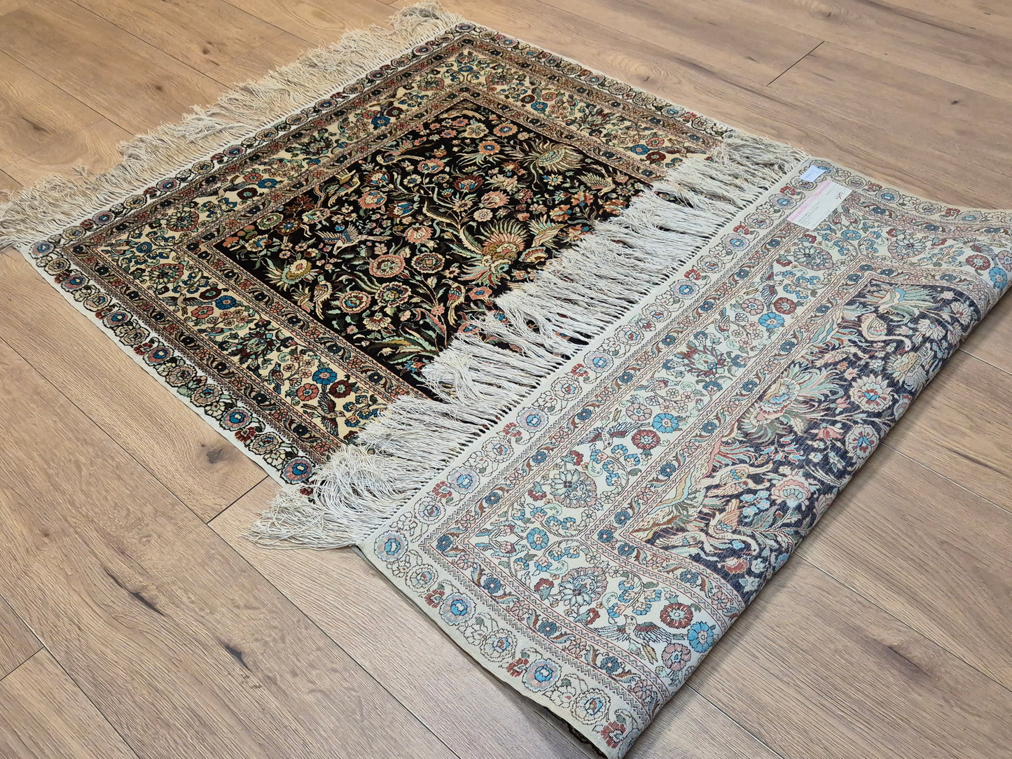 Hereke Seide Teppich China Naturseide florales Muster sehr fein