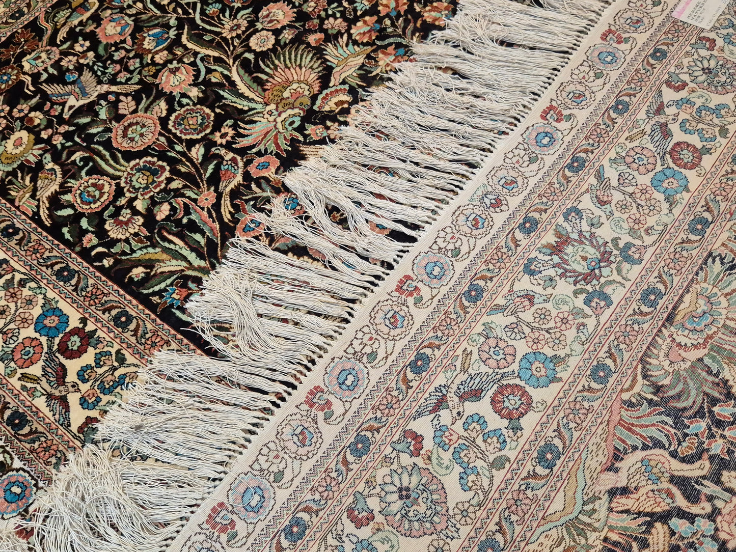 Hereke Seide Teppich China Naturseide florales Muster sehr fein