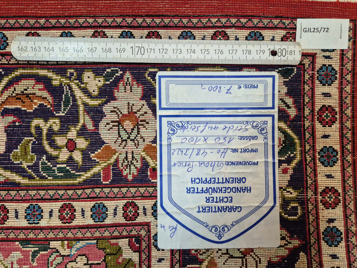 Ghom Seide Teppich Seide auf Seide Medaillon florales Muster