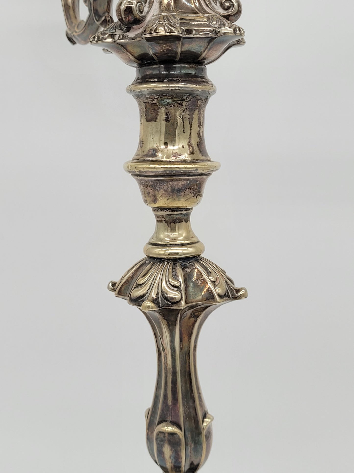 Kerzenständer Kerzenhalter Versilbert drei flammig im Antiken Stil Kandelaber