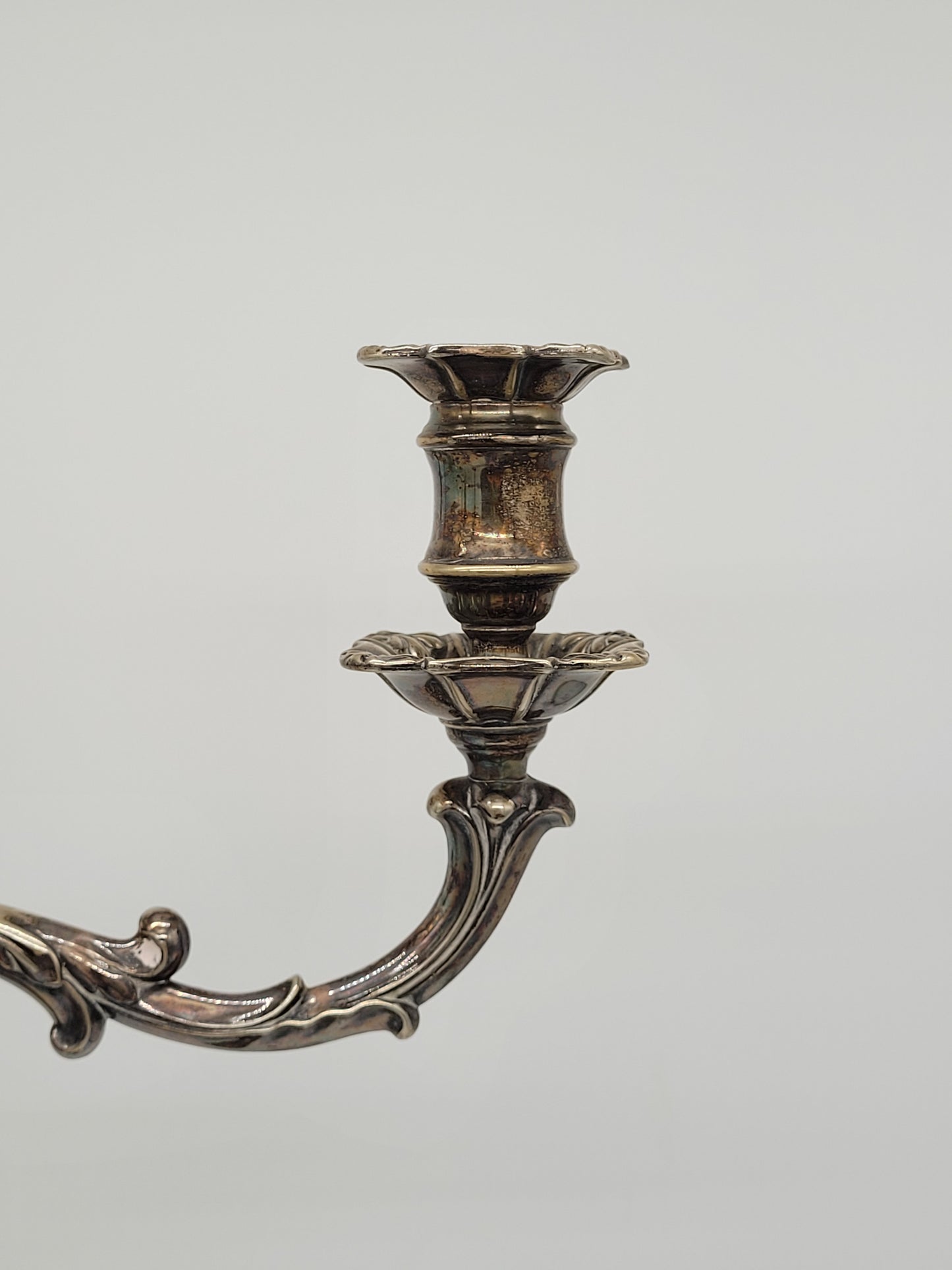 Kerzenständer Kerzenhalter Versilbert drei flammig im Antiken Stil Kandelaber