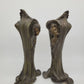 Paar Bronze Vasen Blumenvasen im Jugendstil Art Nouveau Frauenmotive