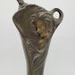 Paar Bronze Vasen Blumenvasen im Jugendstil Art Nouveau Frauenmotive
