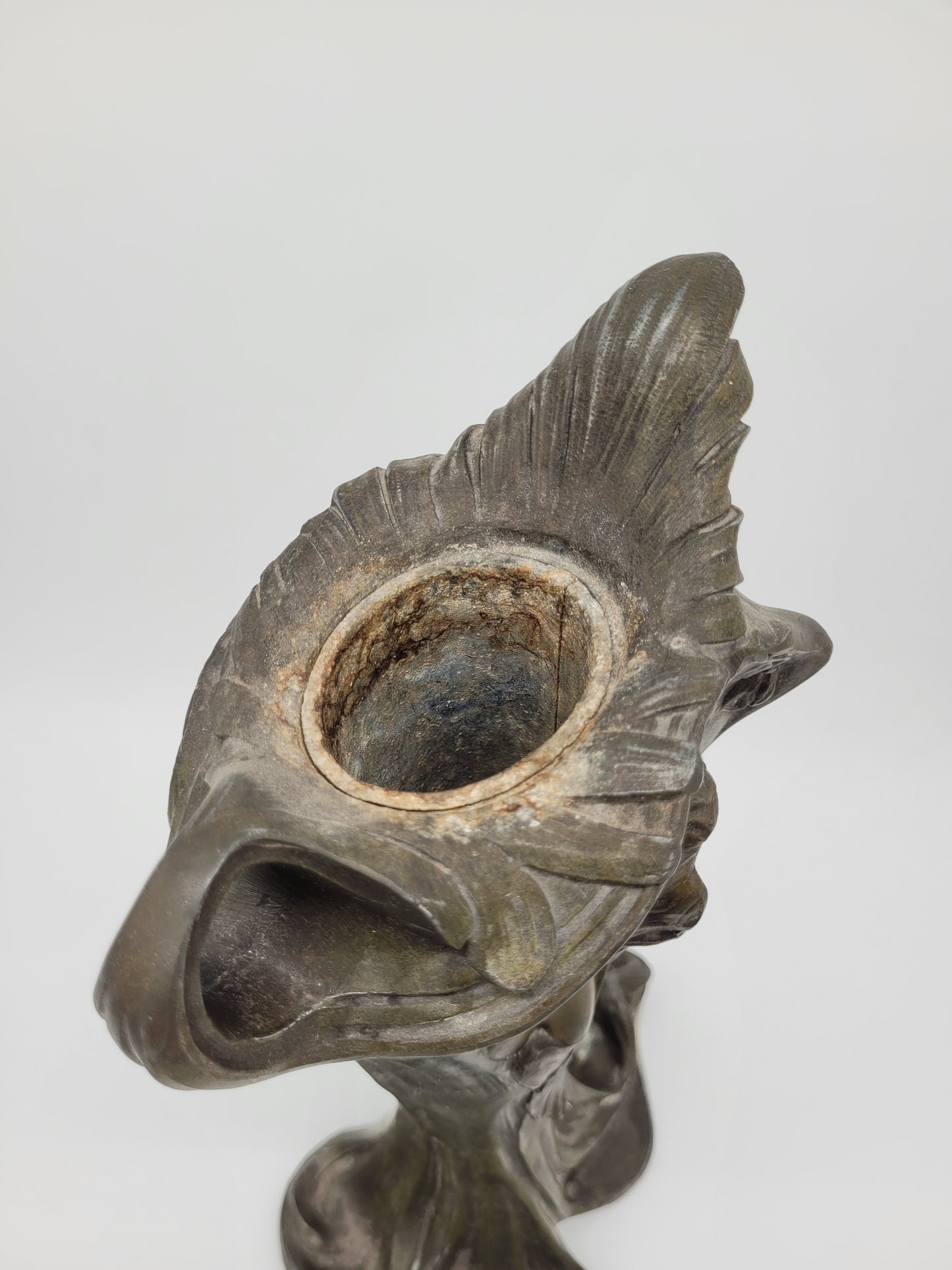 Paar Bronze Vasen Blumenvasen im Jugendstil Art Nouveau Frauenmotive