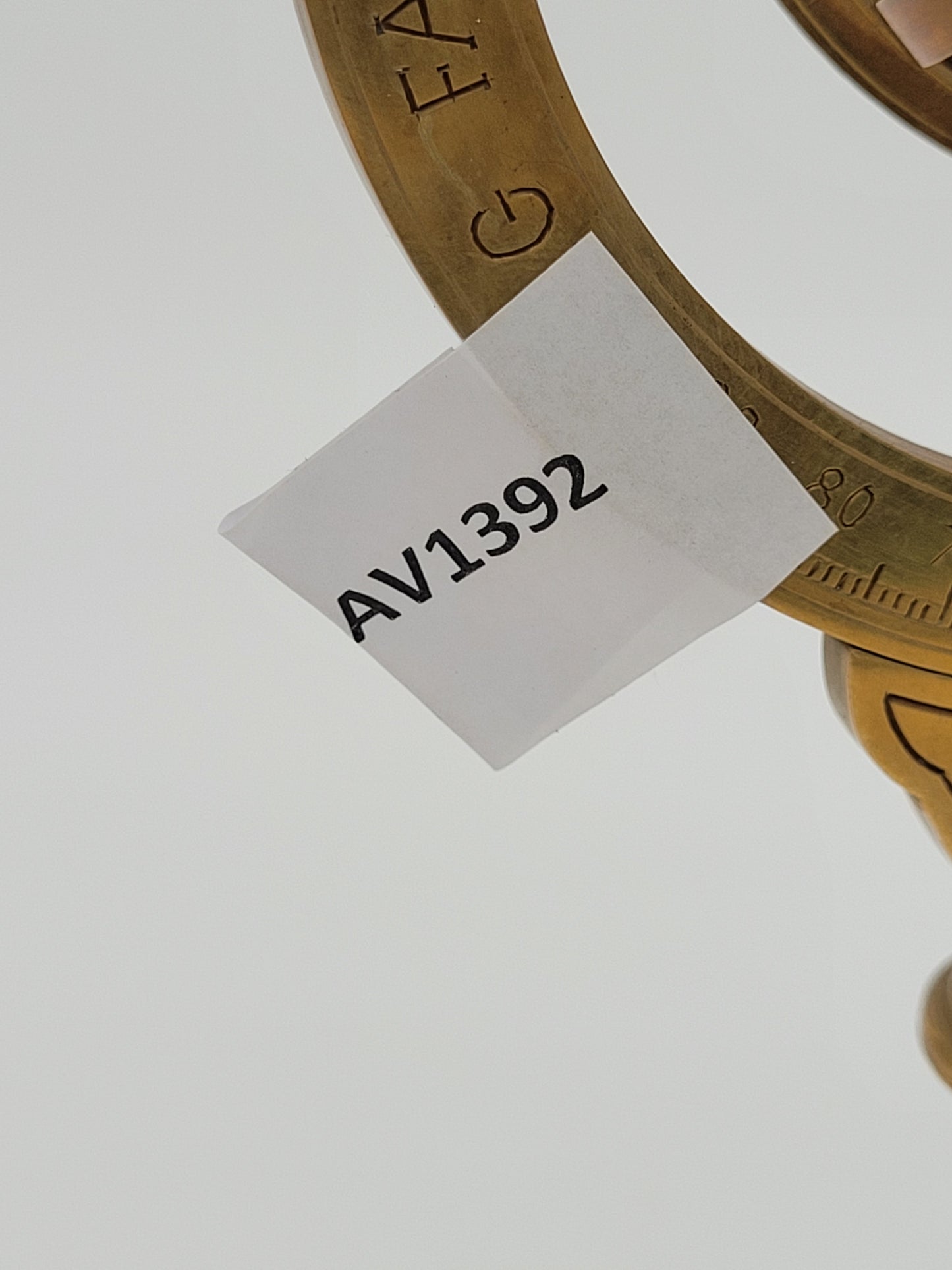 Messing Armillarsphäre Weltmaschine mit Kompass PG FACIBAT 1692 Vintage