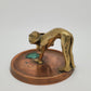 Kerzenständer Kerzenhalter Bronze Kupfer Figur eines Affen Vintage Dekoration