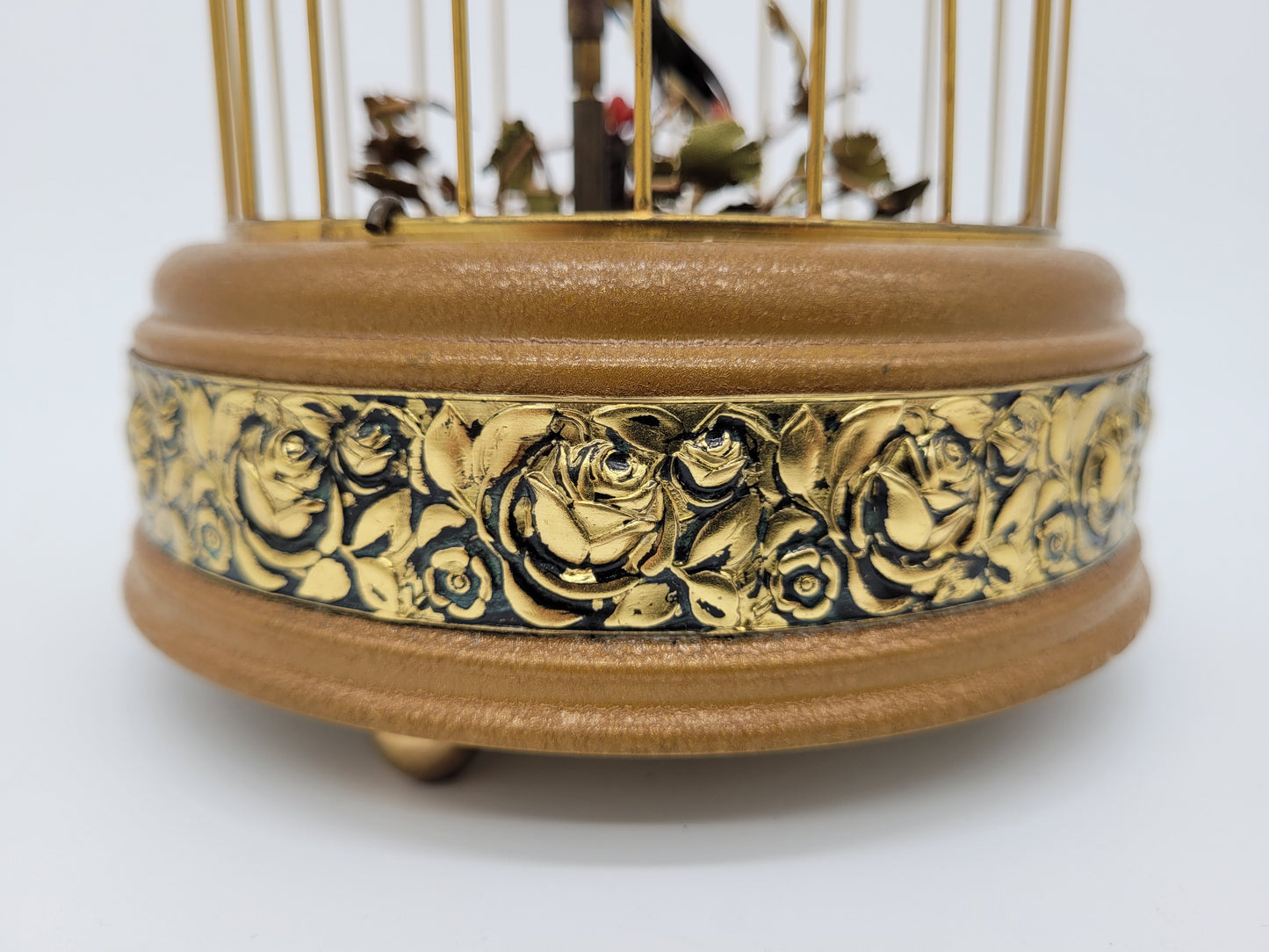 Singvogelautomat Spieluhr Griesbaum Singender Vogel im Käfig Vintage