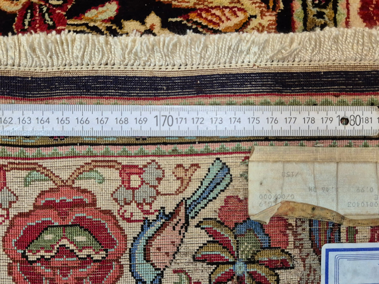 Ghom Seide Teppich Seide auf Seide florales Medaillon feine Knüpfung