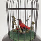 Singvogelautomat Spieluhr Griesbaum Singender Vogel im Käfig Vintage