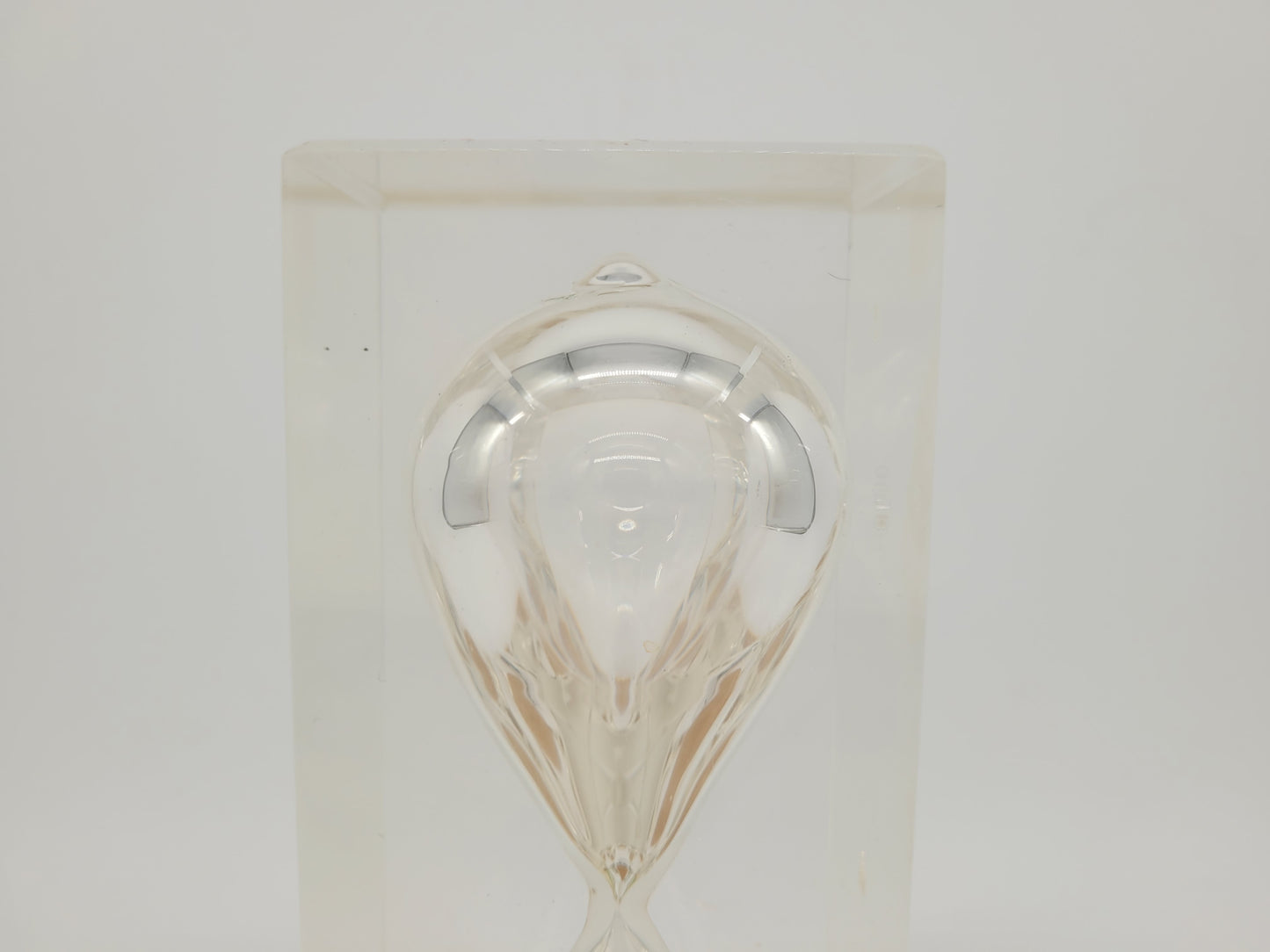 Sanduhr im Acrylblock Vintage Design Mid-Century Retro