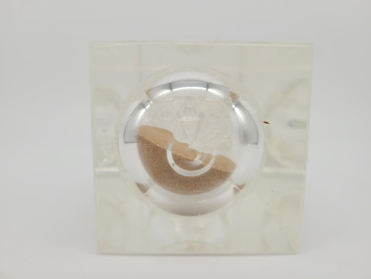 Sanduhr im Acrylblock Vintage Design Mid-Century Retro