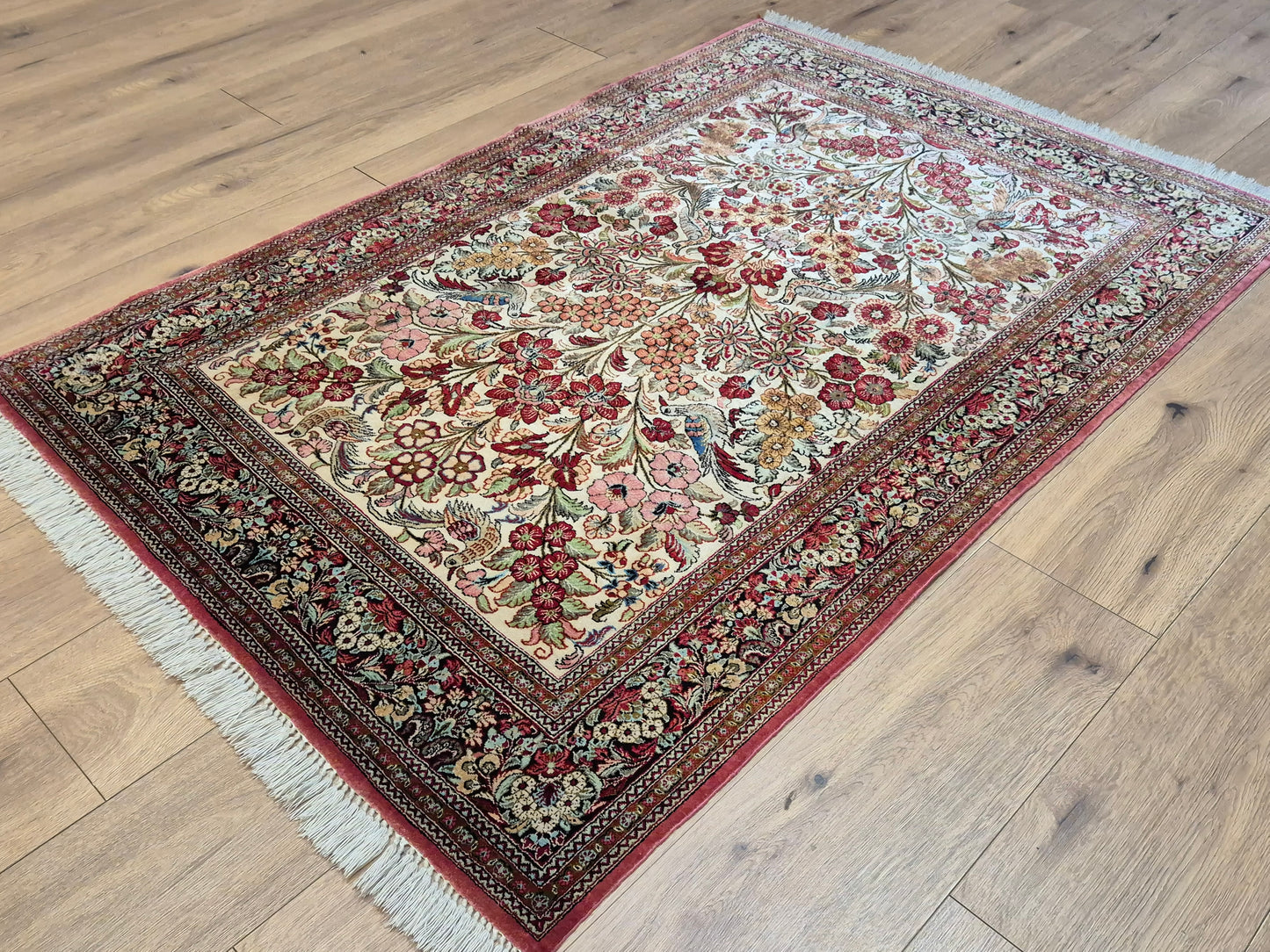 Ghom Seide Teppich Seide auf Seide Lebensbaum feine Knüpfung