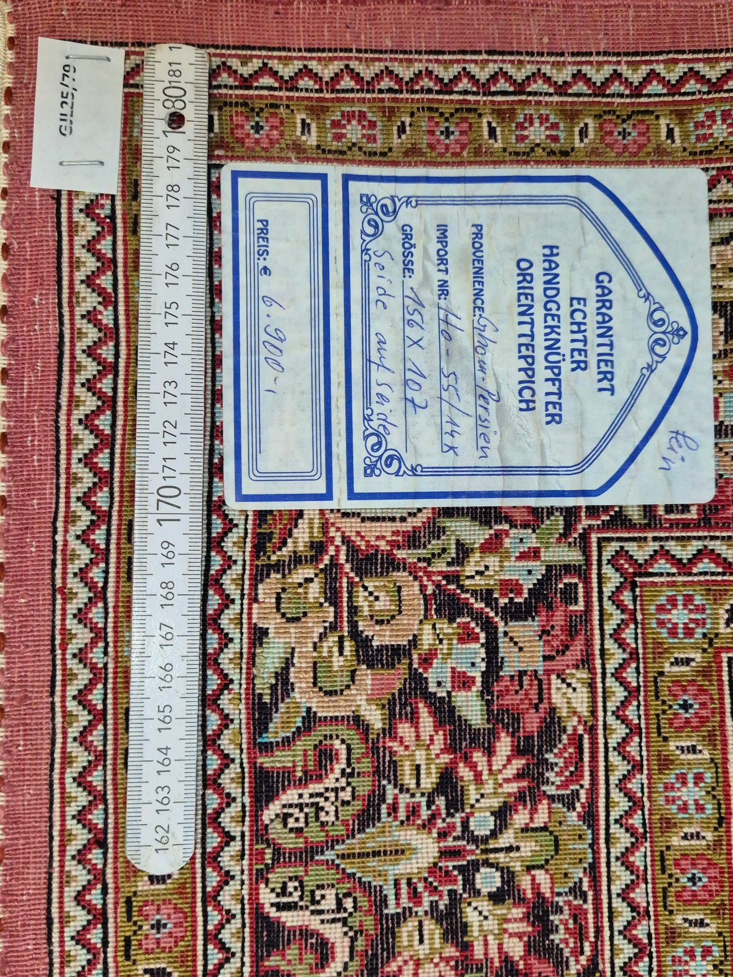 Ghom Seide Teppich Seide auf Seide Lebensbaum feine Knüpfung