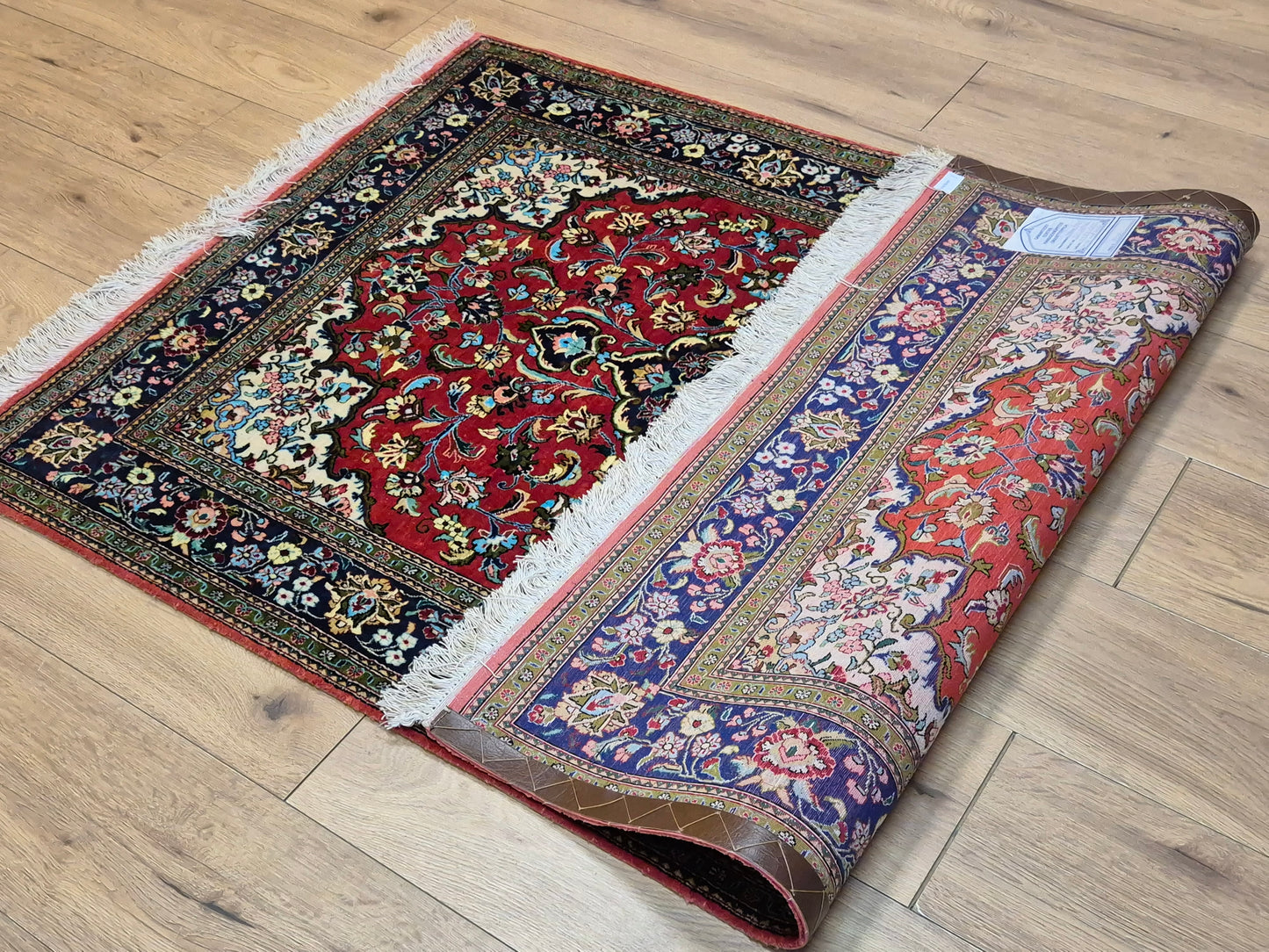 Ghom Teppich Seide auf Seide Medaillon feine Knüpfung