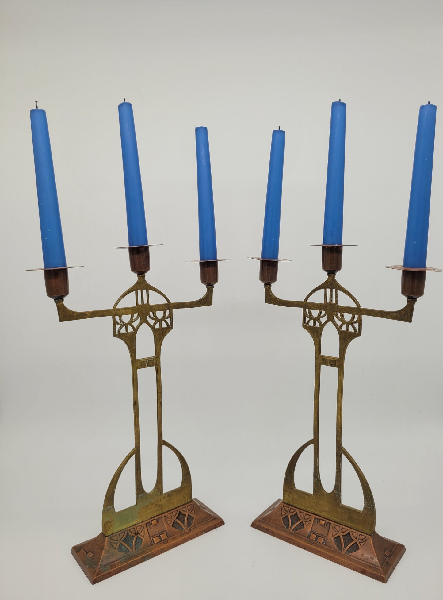 WMF Jugendstil Kerzenständer Kerzenhalter um 1900 Art Nouveau Vintage Antik