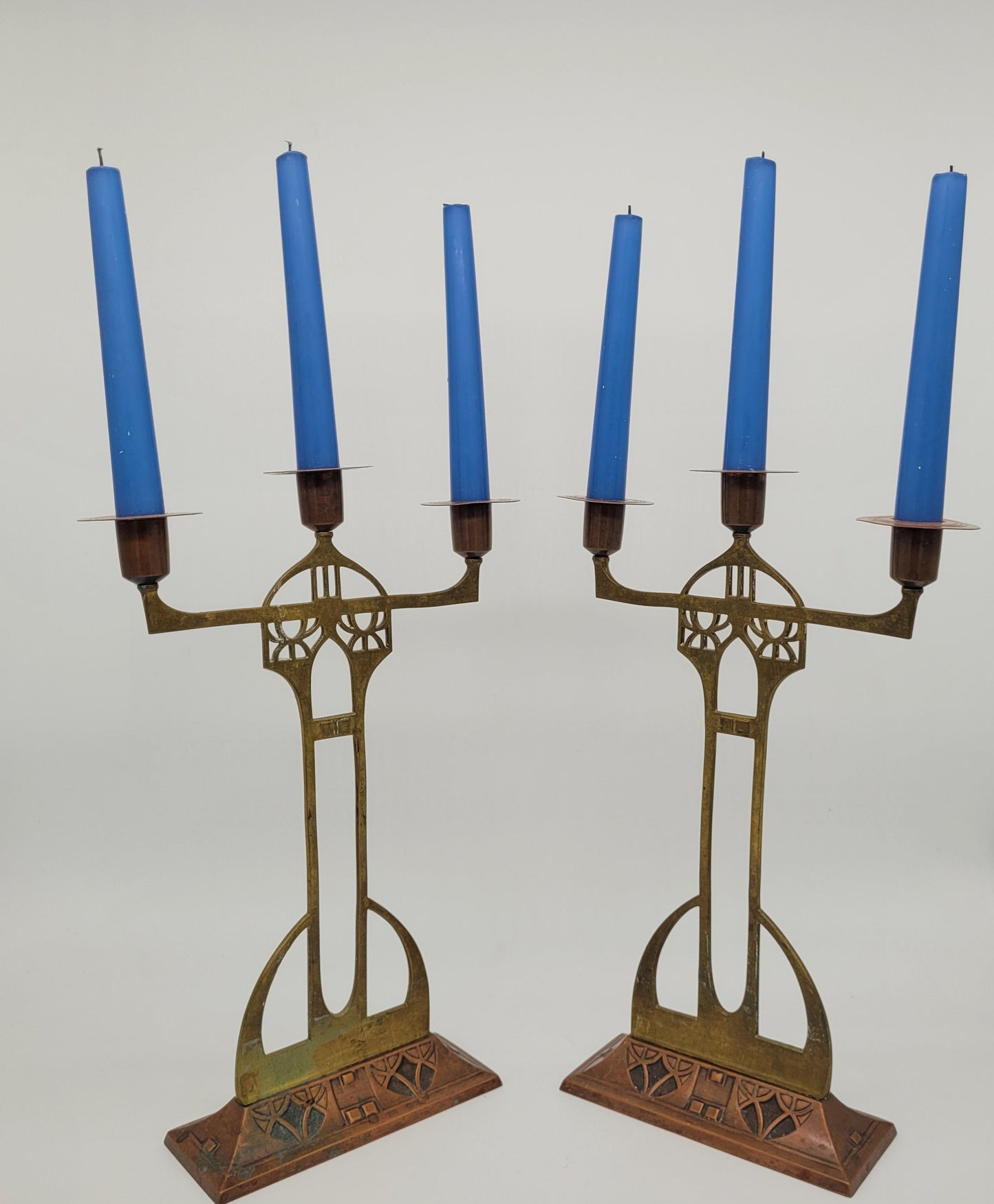 WMF Jugendstil Kerzenständer Kerzenhalter um 1900 Art Nouveau Vintage Antik