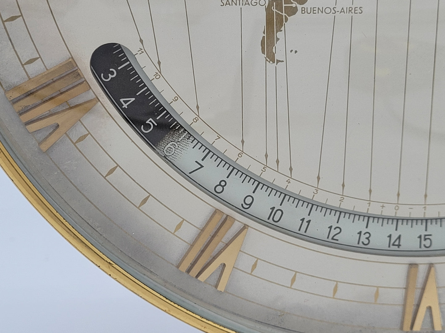 Uhr Tischuhr Kienzle Weltenuhr Mid-Century Vintage