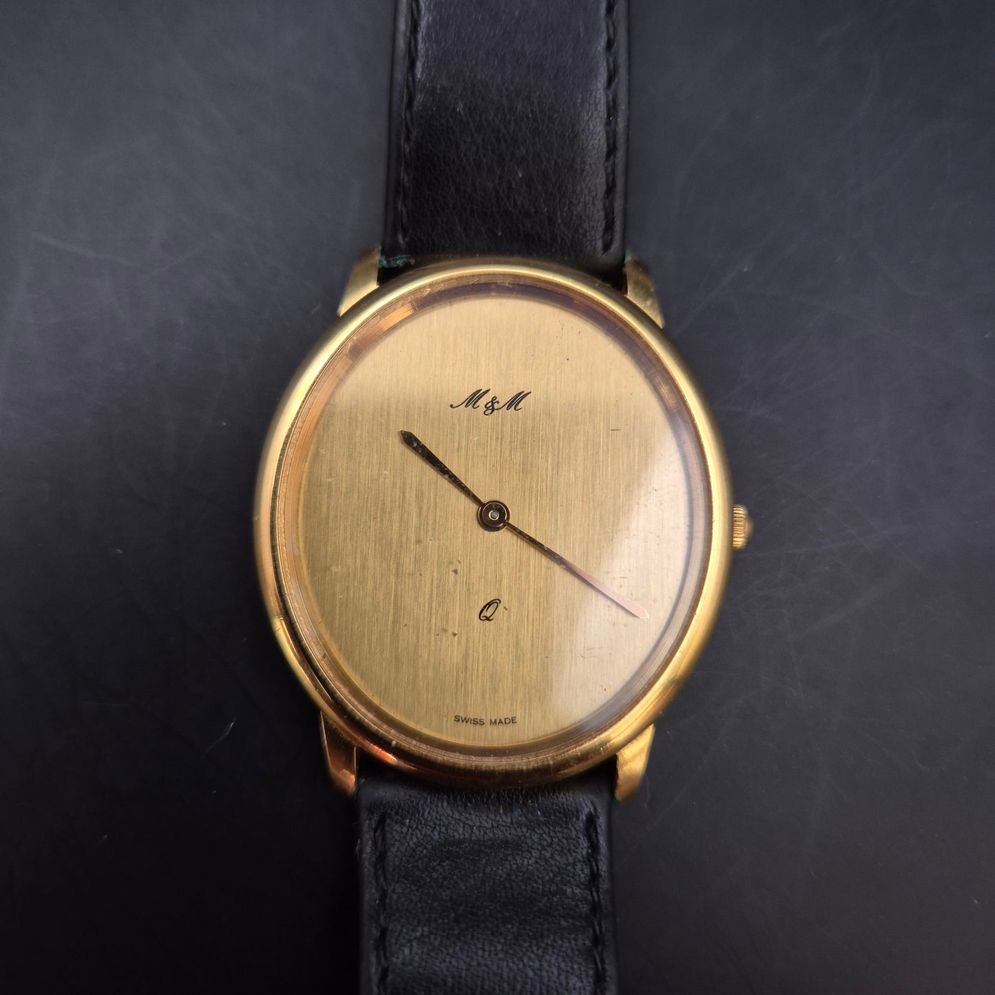 Minimalistische M&M Herren Uhr – Schweizer Qualität im Gold-Look