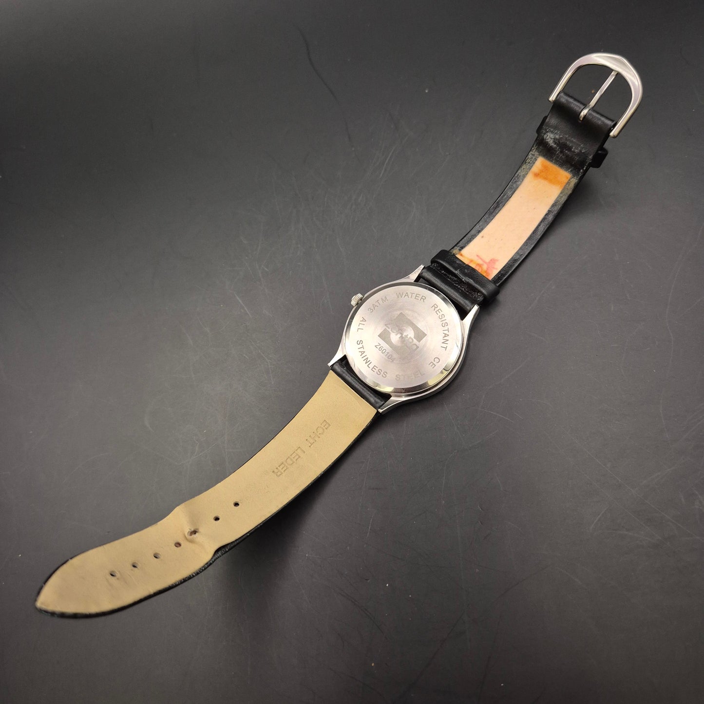 Zentra Herren Uhr – Klassisches Edelstahlgehäuse & schwarzes Zifferblatt