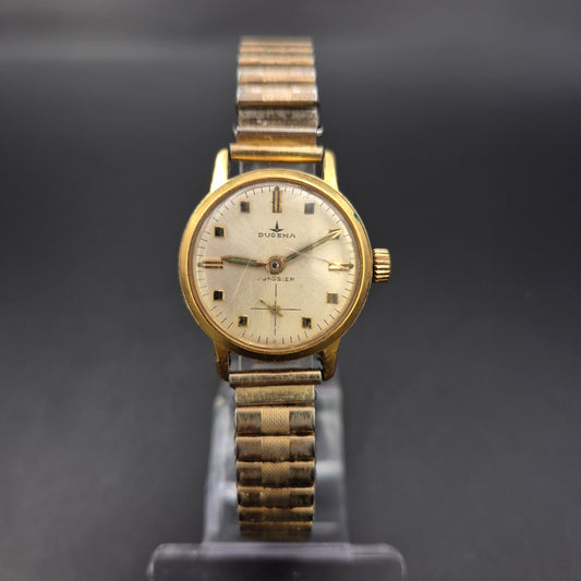 Dugena Damen Uhr – Vintage Handaufzug im klassischen Design