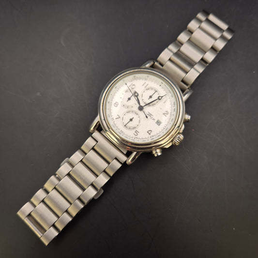 Herren Uhr – Edelstahl Chronograph mit Tachymeter & Datumsanzeige