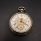 Antike Taschenuhr – Zylinderwerk mit 8 Steinen, Silbergehäuse