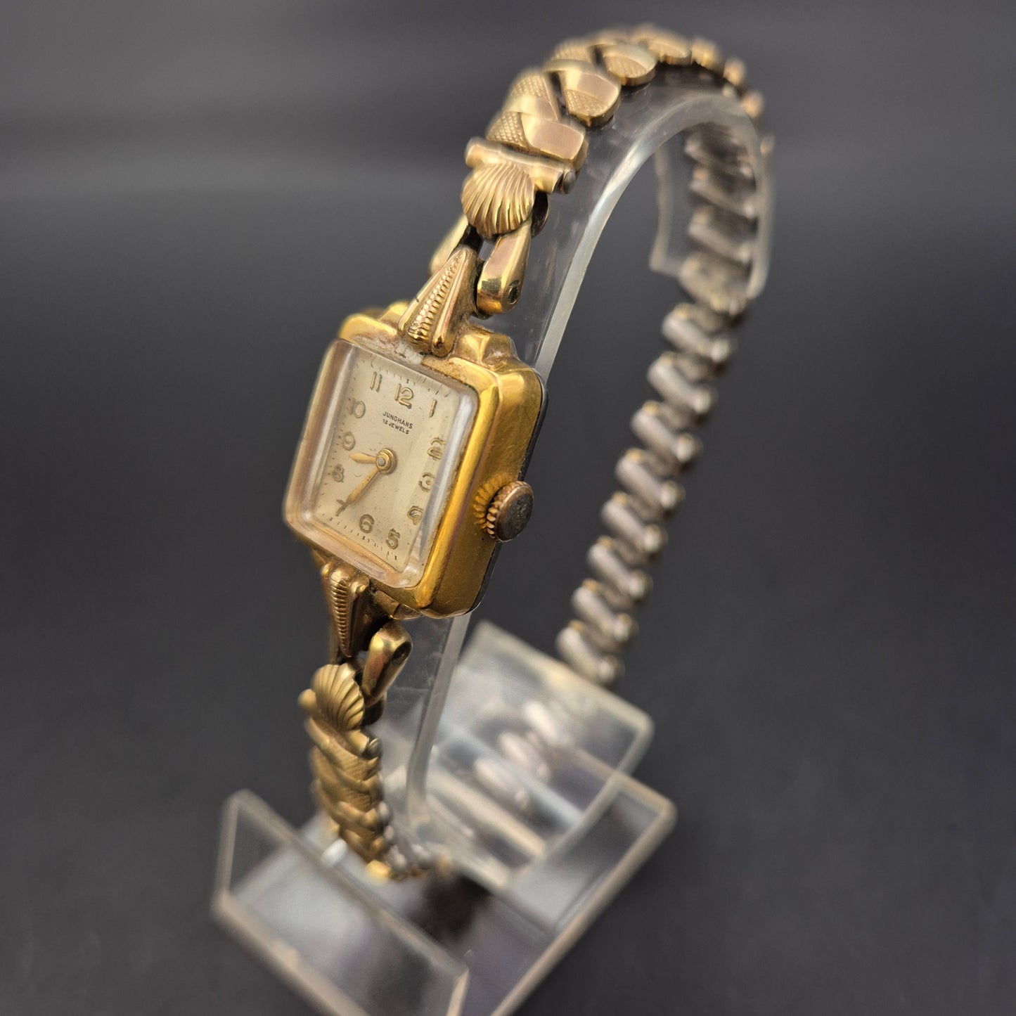 Junghans Damen Uhr – Vintage Handaufzug mit vergoldetem Gehäuse