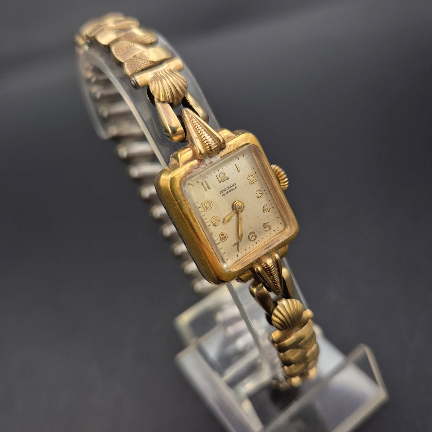 Junghans Damen Uhr – Vintage Handaufzug mit vergoldetem Gehäuse