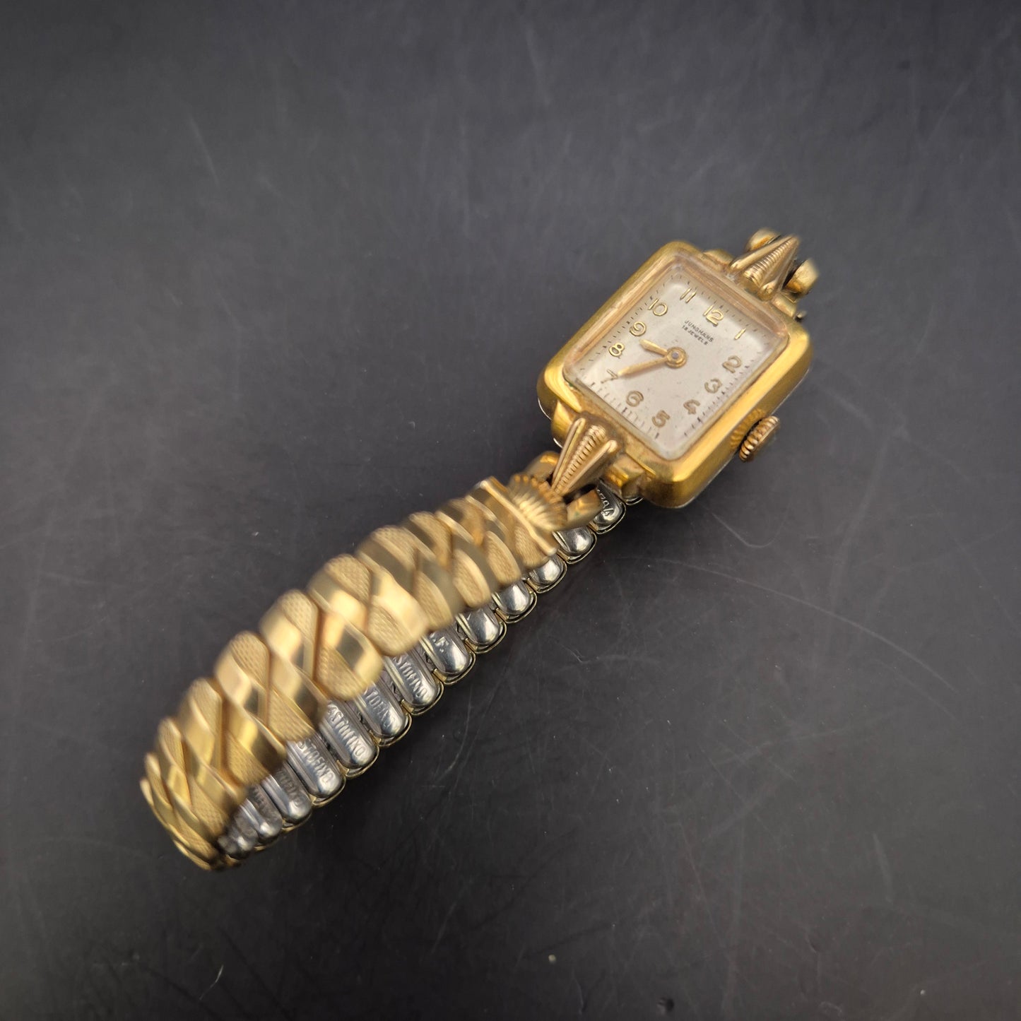 Junghans Damen Uhr – Vintage Handaufzug mit vergoldetem Gehäuse