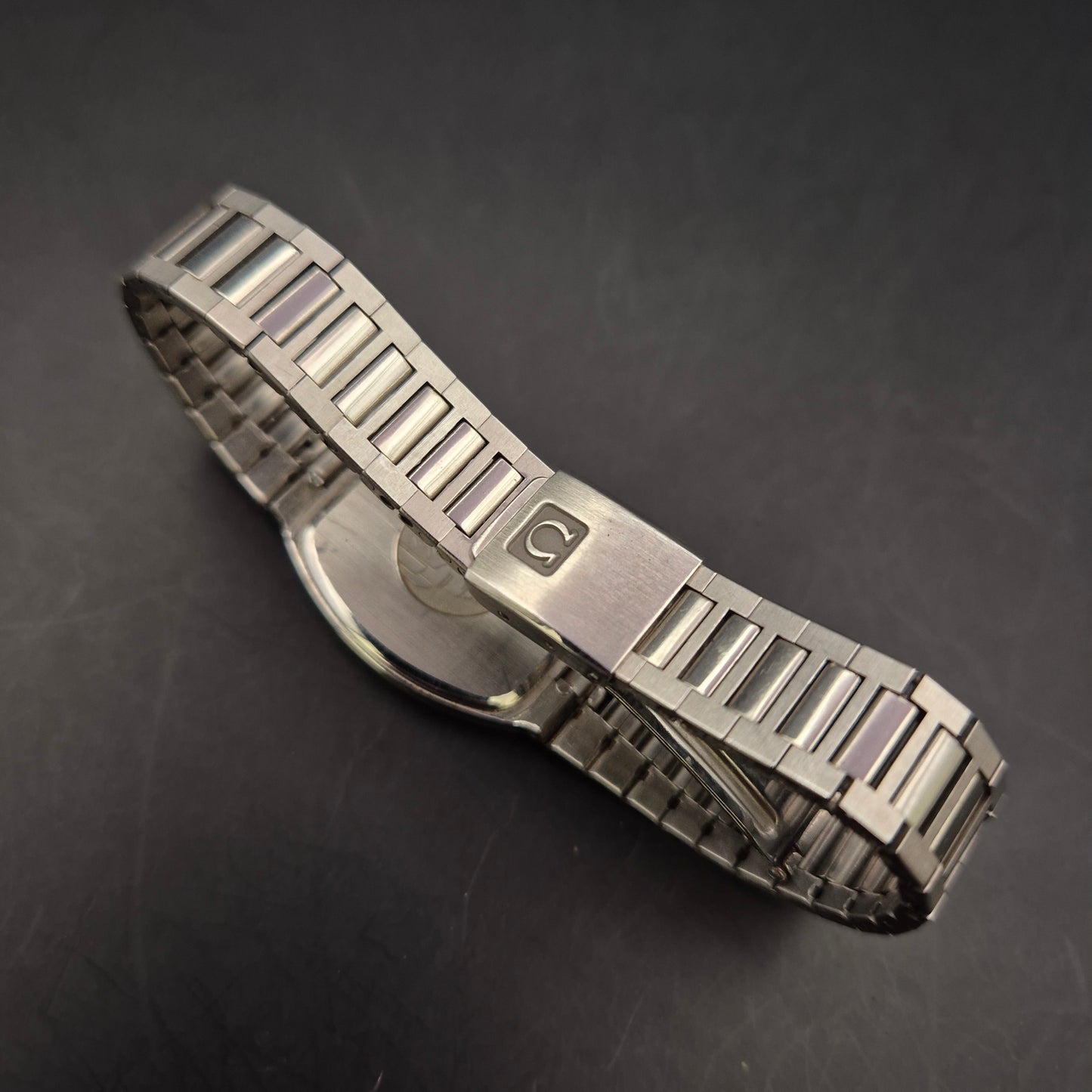 Omega DeVille Quartz – Schlichte Edelstahl-Herren Uhr, Vintage/Alltagsstück