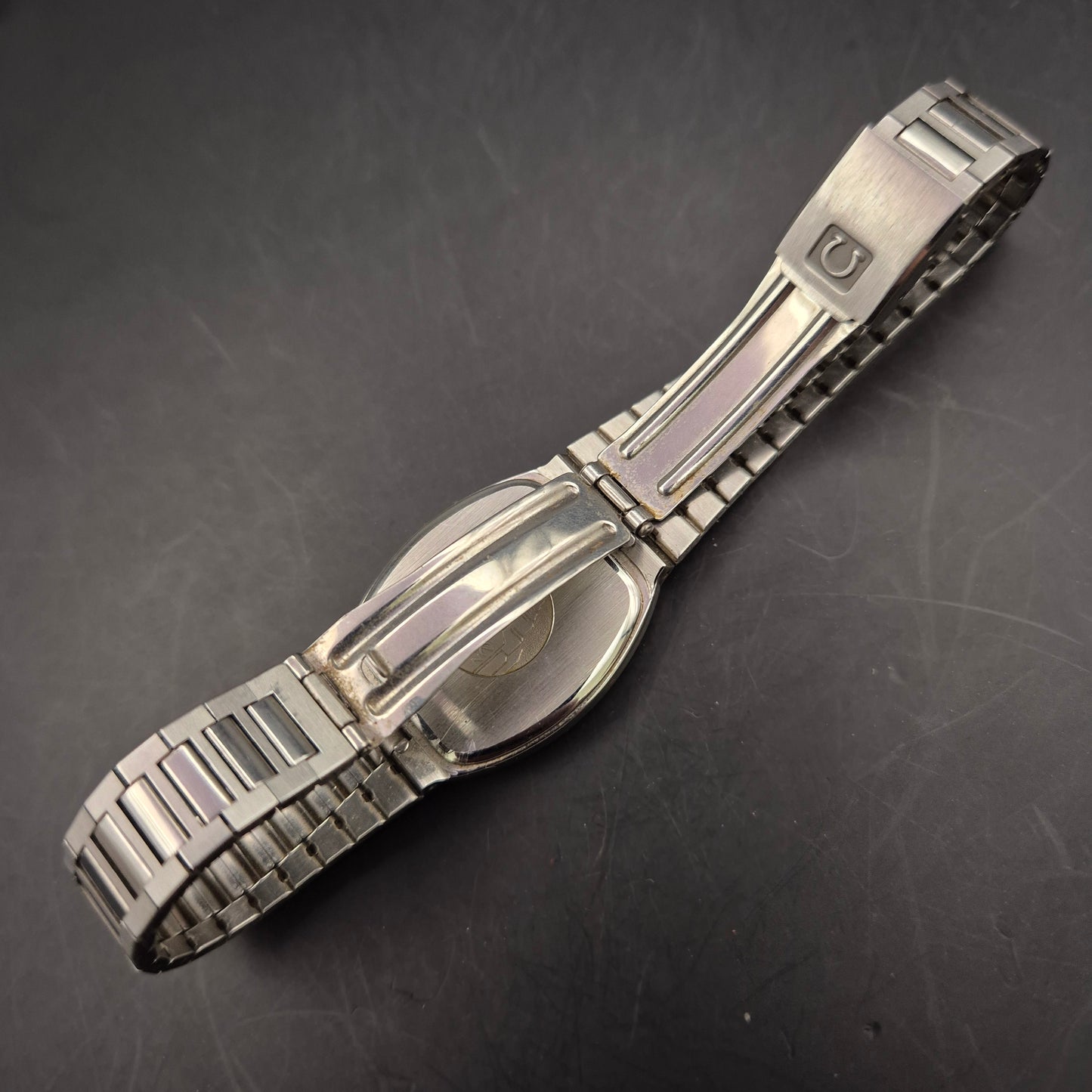 Omega DeVille Quartz – Schlichte Edelstahl-Herren Uhr, Vintage/Alltagsstück