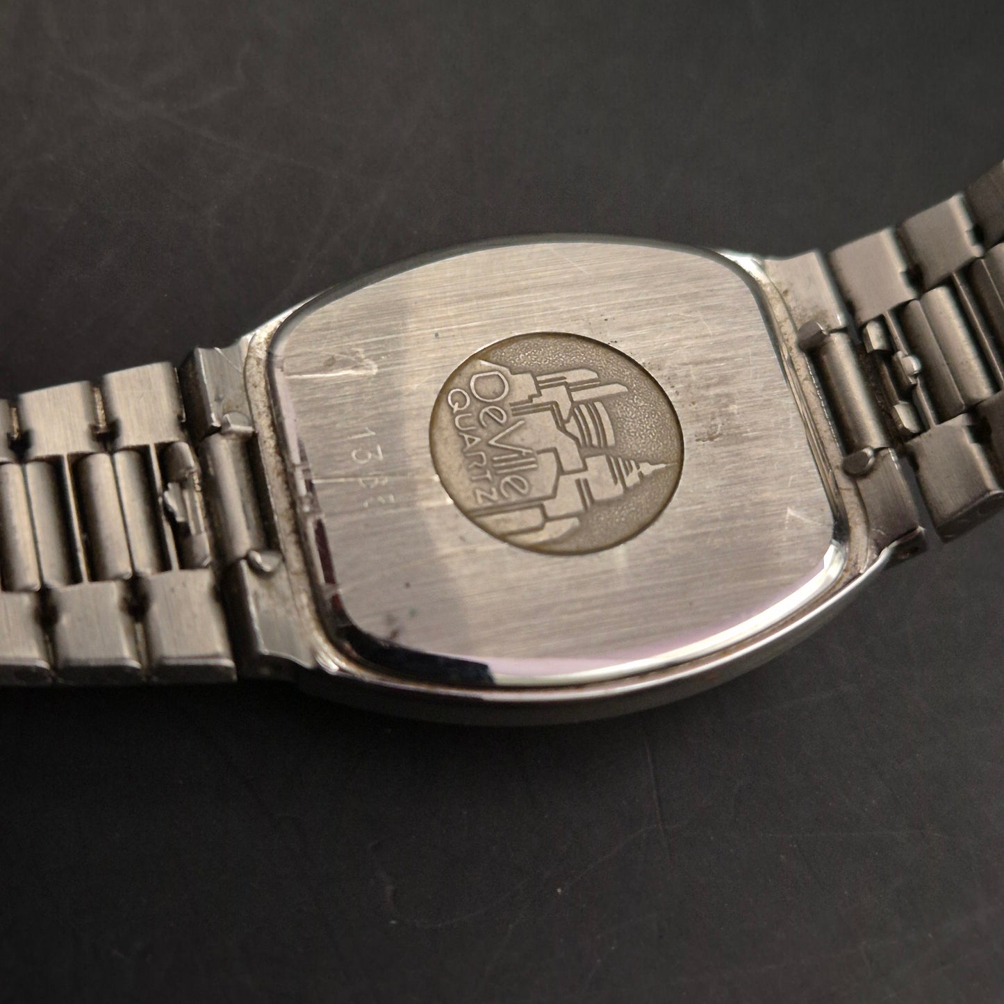 Omega DeVille Quartz – Schlichte Edelstahl-Herren Uhr, Vintage/Alltagsstück