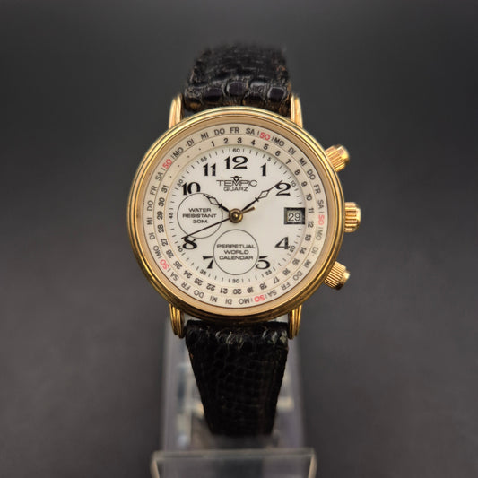 TemPic Herren Uhr – Quarz Chronograph mit Ewiger Kalender