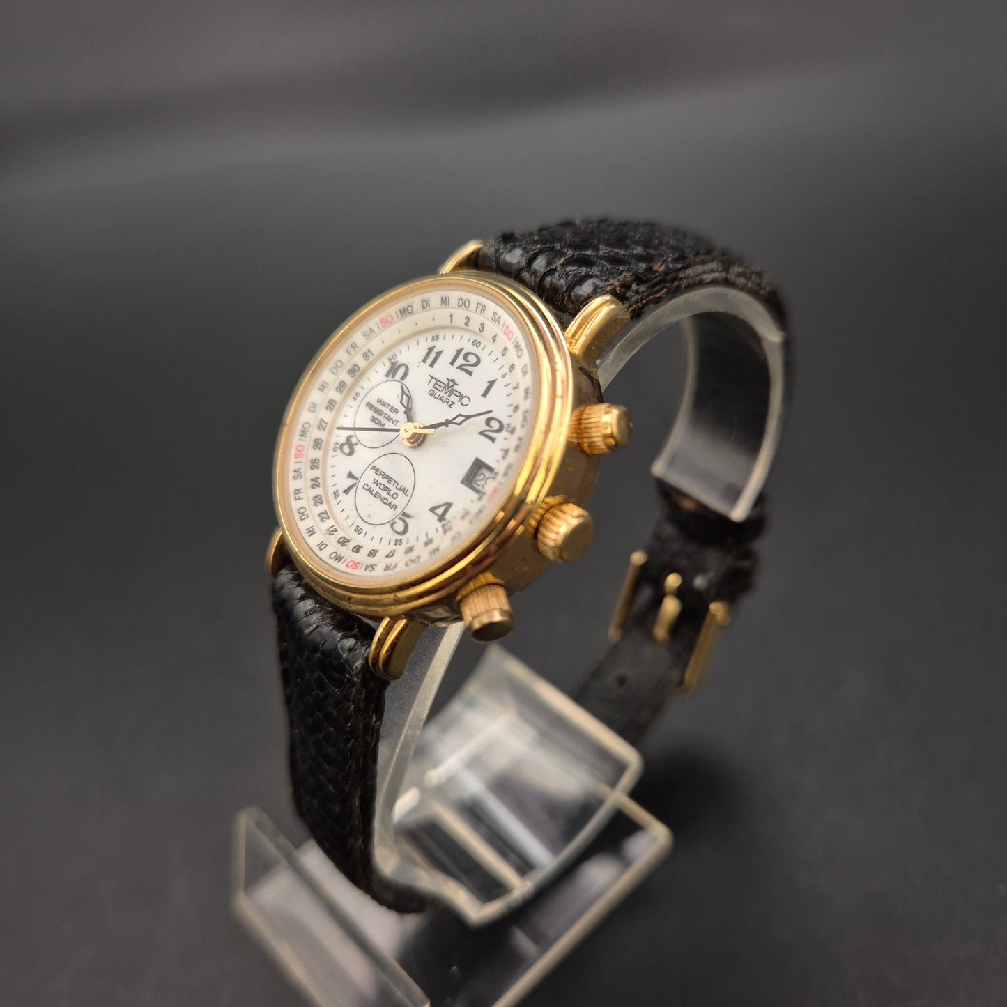 TemPic Herren Uhr – Quarz Chronograph mit Ewiger Kalender