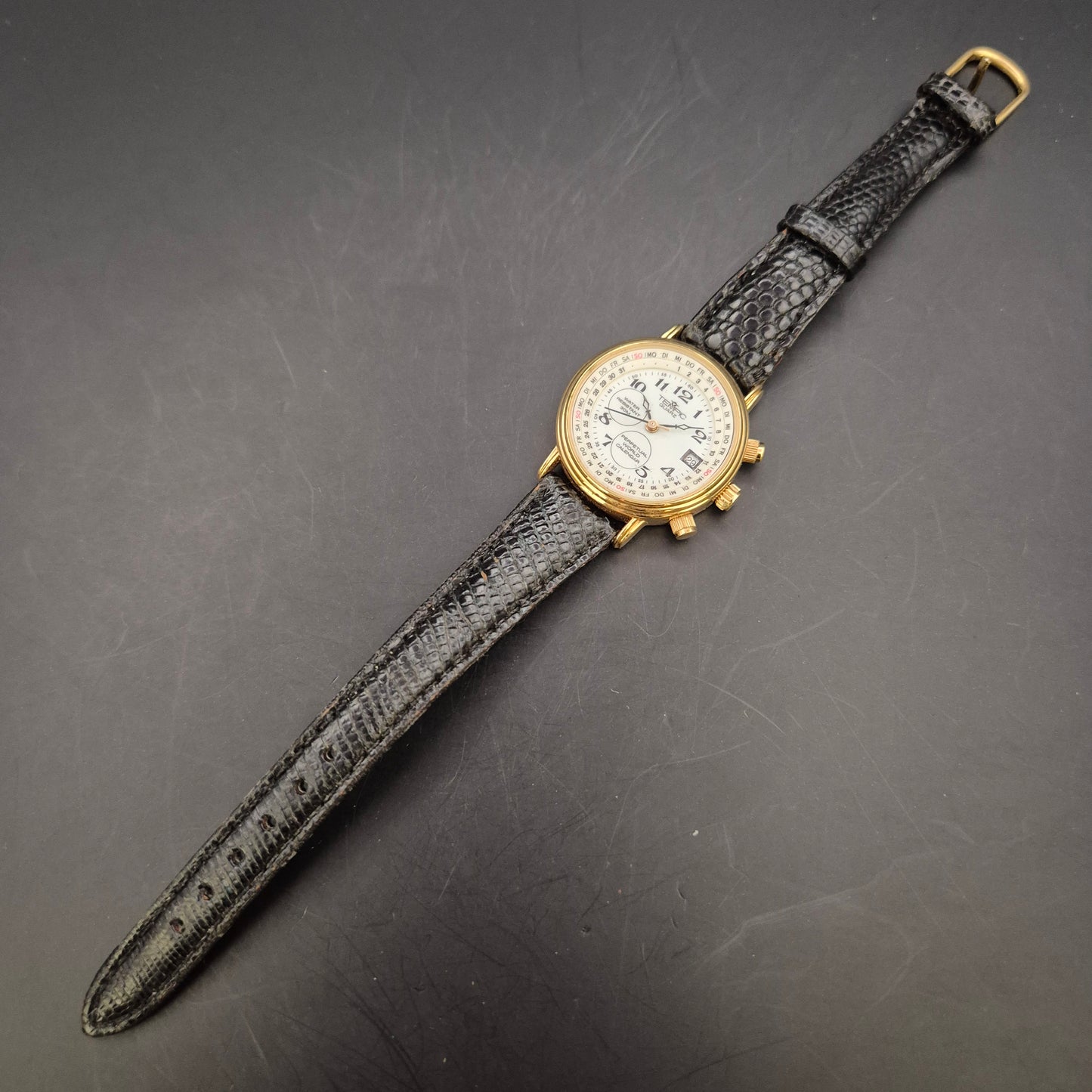 TemPic Herren Uhr – Quarz Chronograph mit Ewiger Kalender