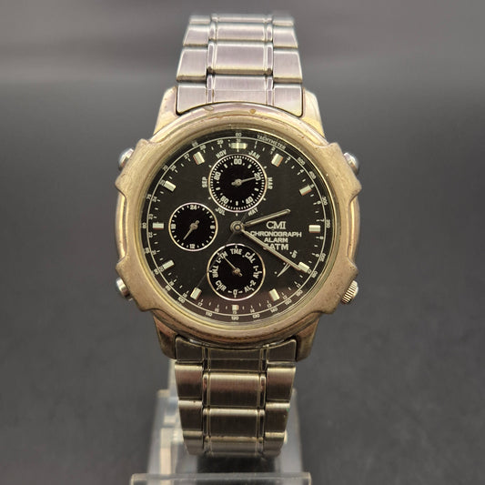 CMI Herren Uhr – Chronograph Edelstahl mit Multifunktion (defekt)