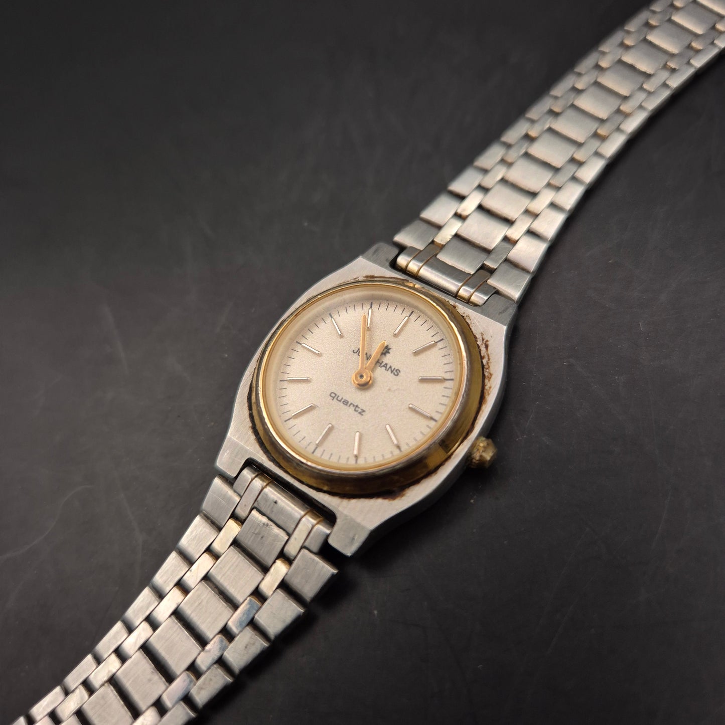 Vintage Junghans Herren Uhr – Edelstahl Quarzklassiker (defekt)