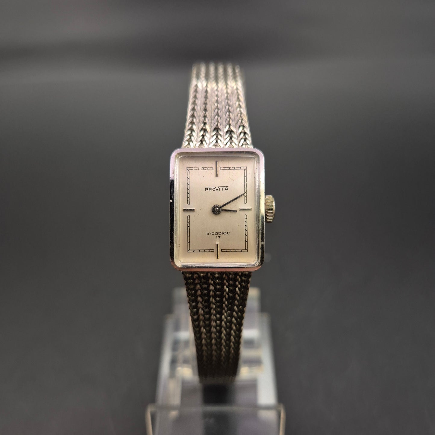 Elegante Promta Damen Uhr – Vintage Look mit geflochtenem Armband