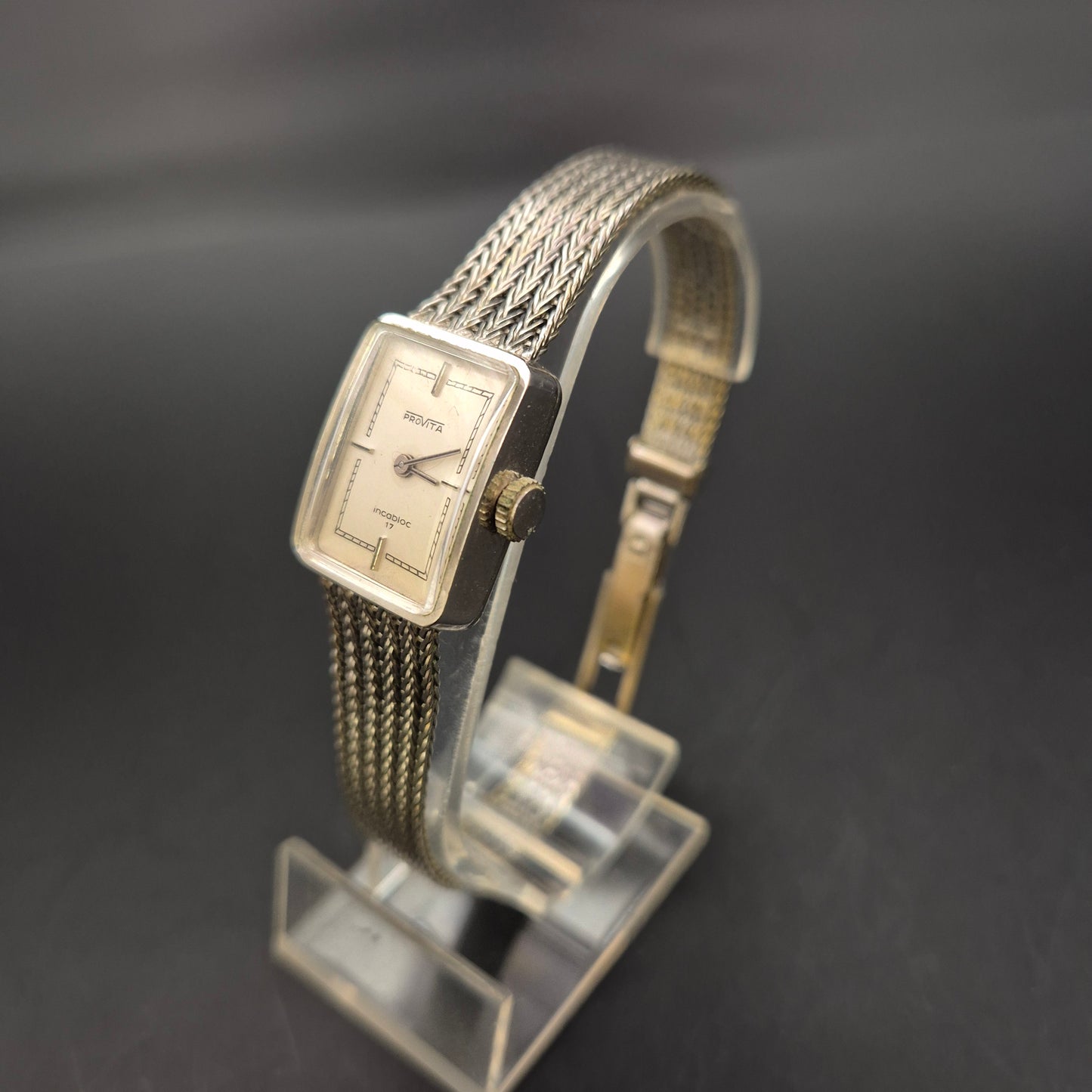 Elegante Promta Damen Uhr – Vintage Look mit geflochtenem Armband