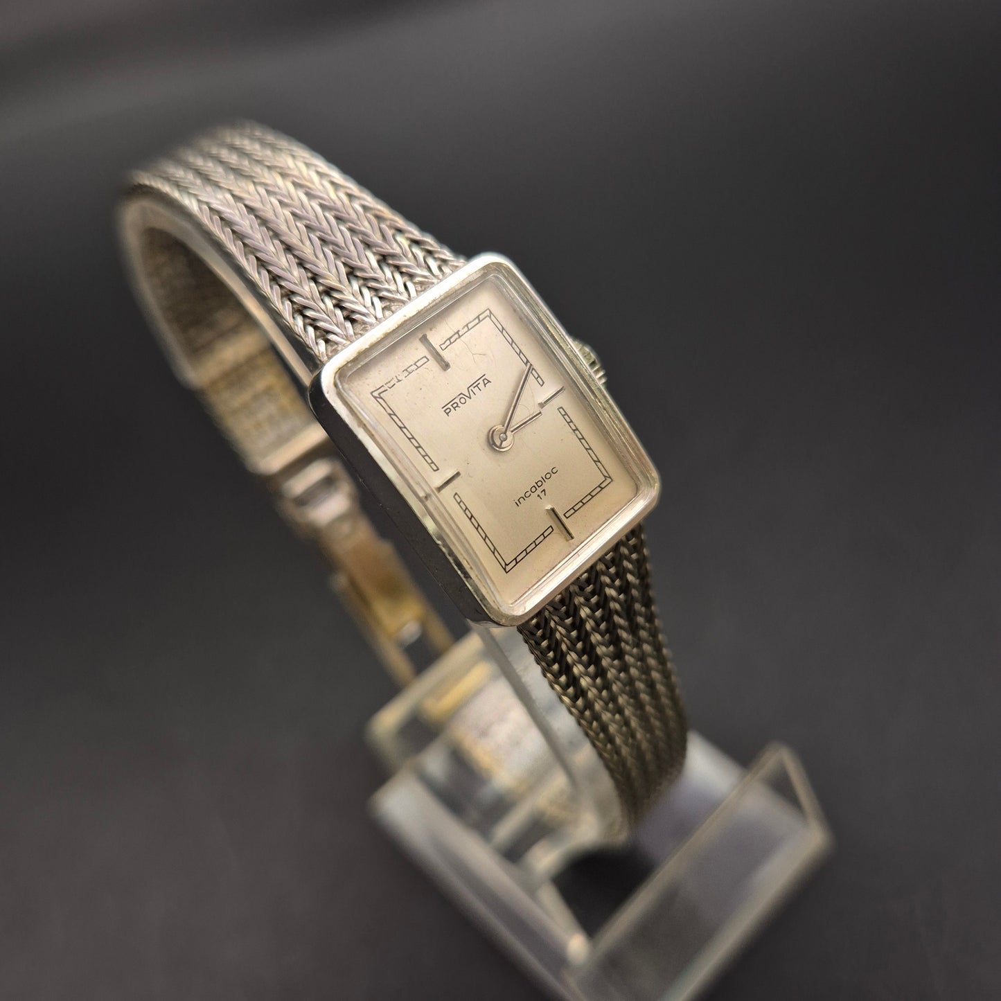 Elegante Promta Damen Uhr – Vintage Look mit geflochtenem Armband