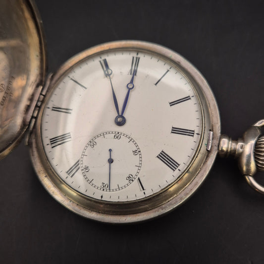 Silberne Chavita Taschenuhr – Handaufzug in 800er Silbergehäuse