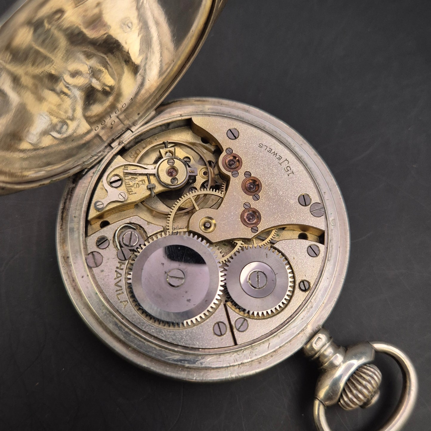 Silberne Chavita Taschenuhr – Handaufzug in 800er Silbergehäuse