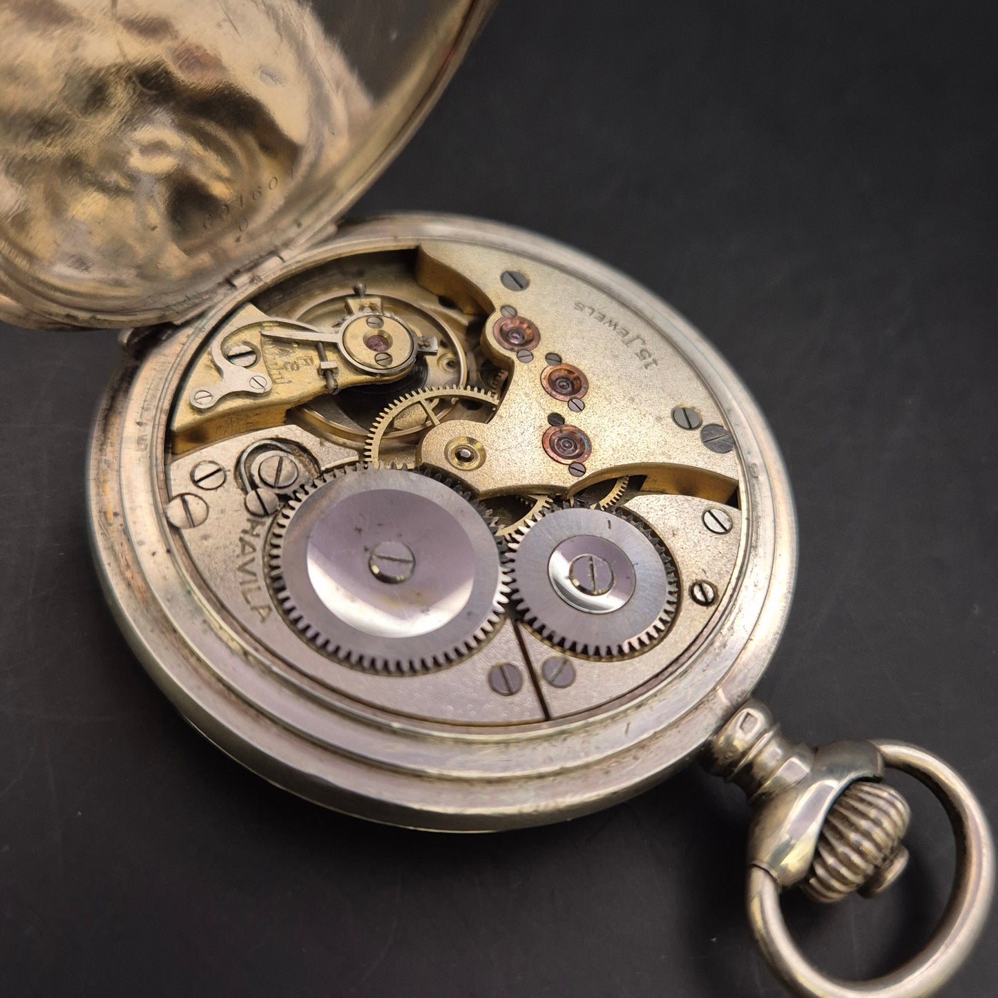 Silberne Chavita Taschenuhr – Handaufzug in 800er Silbergehäuse