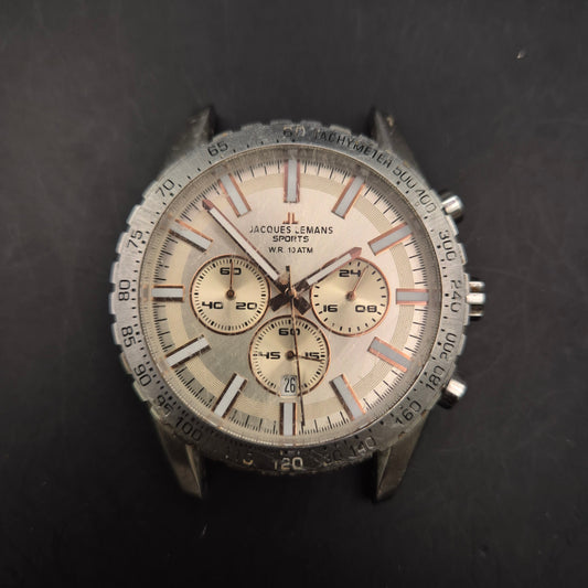 Jacques Lemans Chronograph Herren Uhr – Sportlich & Wasserdicht bis 10 ATM
