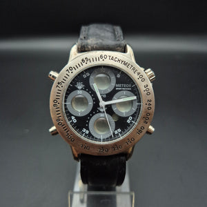 Sportliche Meteor Herren Uhr – Chronograph Look mit Tachymeter