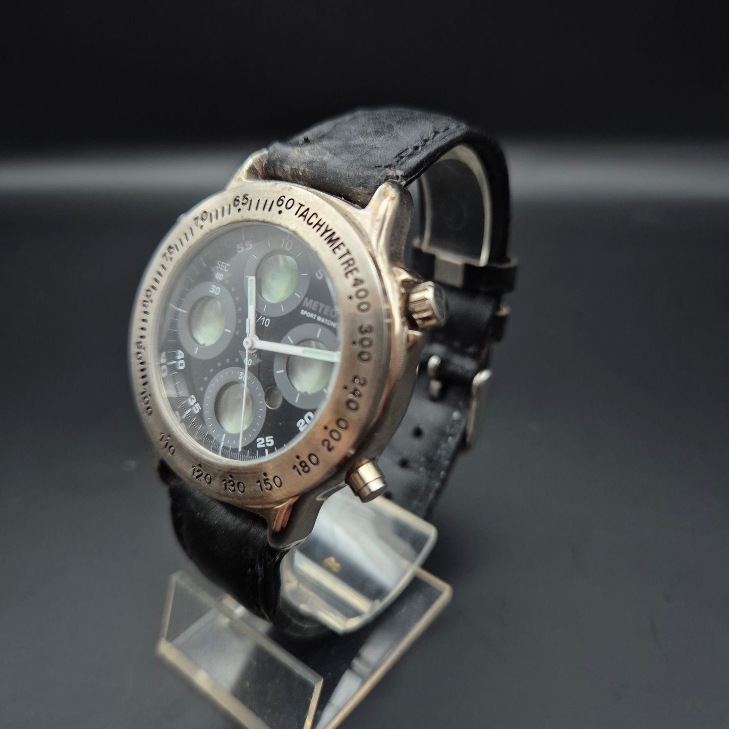 Sportliche Meteor Herren Uhr – Chronograph Look mit Tachymeter