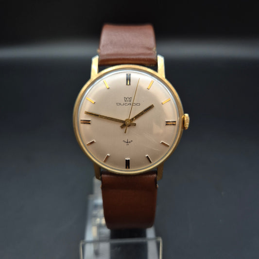 Vintage Ducado Anker Uhr – Klassisch mit braunem Lederarmband