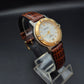 Elegante Indus Unisex Uhr – Bicolor Design mit Kroko-Lederarmband